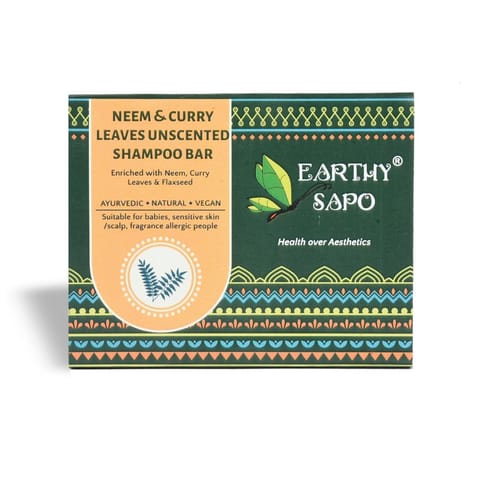 Neem & Curry Leaves Unscented Shampoo Bar, 75g